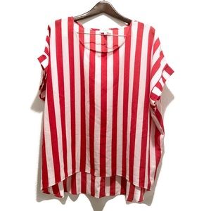 Umgee || Asymmetrical Striped Blouse